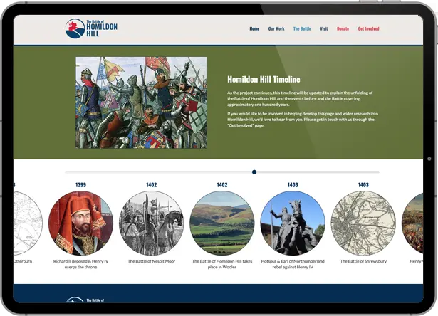 Srcreenshot of the website