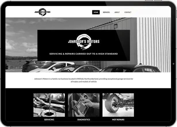 Screenshot of the website