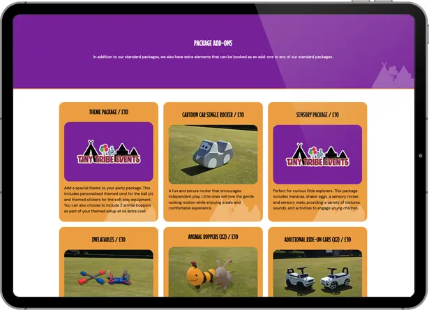 Screenshot of the website