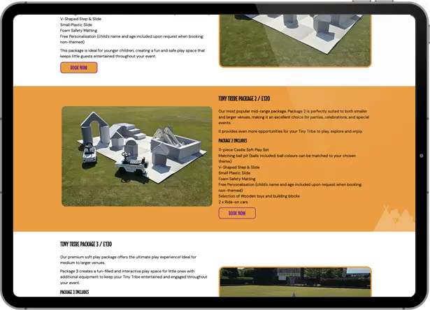 Screenshot of the website